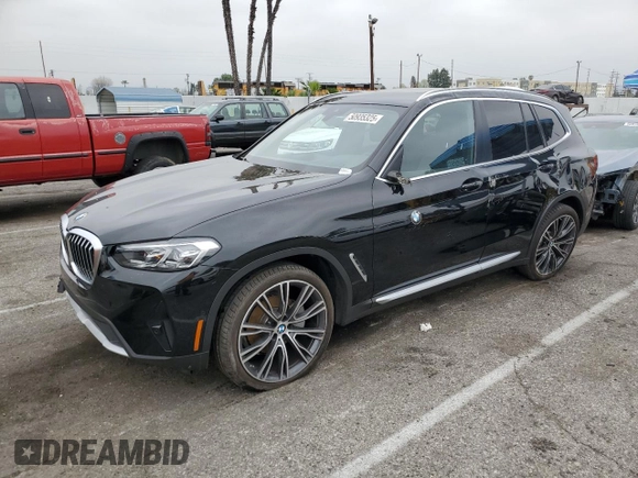 2024 BMW X3 sDrive30i with VIN WBX47DP04RN287713, listed as a Copart auction lot 50935325 with 6,626 mi miles and Salvage Title. Bid and sale history available at DreamBid. Image 1.