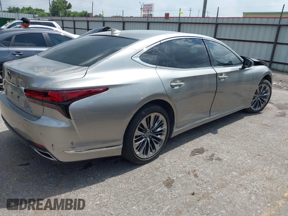 2021 Lexus LS 500 with VIN JTHD51FFXM5015102, listed as a IAAI auction lot 42504243 with 46,782 mi miles and . Bid and sale history available at DreamBid. Image 4.