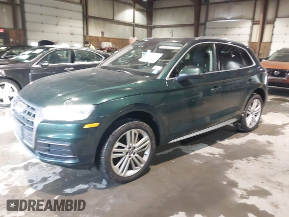 2018 Audi Q5 Premium Plus with VIN WA1BNAFY9J2090780, listed as a IAAI auction lot 41370112 with 55,767 mi miles. Bid and sale history available at carsss.com. Image 19.