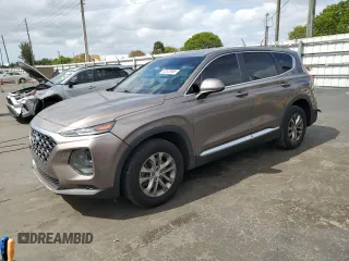 2019 Hyundai Santa Fe SE with VIN 5NMS23AD4KH076815, listed as a Copart auction lot 53528965 with 104,262 mi miles and Non Repairable. Bid and sale history available at carsss.com. Image 1.