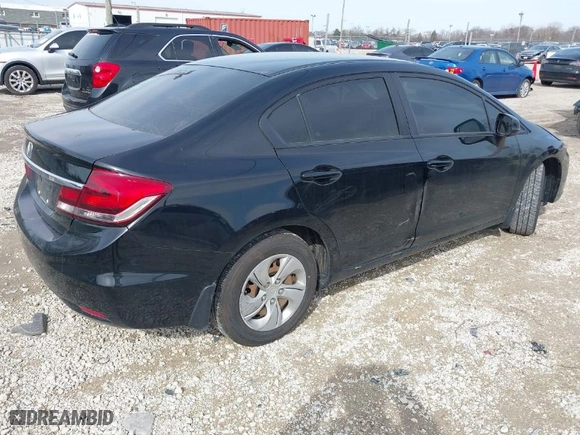 2013 Honda Civic Sdn LX with VIN 2HGFB2F52DH553996, listed as a IAAI auction lot 41851566 with 131,508 mi miles. Bid and sale history available at carsss.com. Image 4.