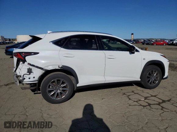 2020 Lexus NX with VIN JTJSARDZ7L5011357, listed as a Copart auction lot 51182075 with 58,908 mi miles and Salvage Title. Bid and sale history available at carsss.com. Image 3.
