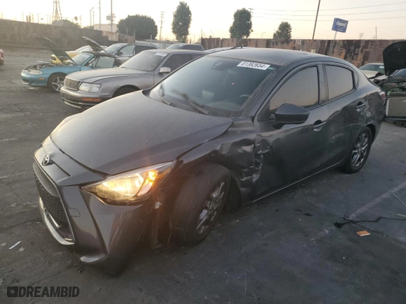 2020 Toyota Yaris Sedan L with VIN 3MYDLBYV7LY707306, listed as a Copart auction lot 81382654 with 80,486 mi miles and Salvage Title. Bid and sale history available at carsss.com. Image 1.
