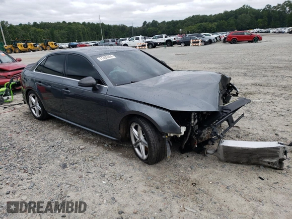 2018 Audi S4 Premium Plus with VIN WAUB4AF48JA233484, listed as a Copart auction lot 71469404 with 37,997 mi miles and Salvage Title. Bid and sale history available at carsss.com. Image 4.