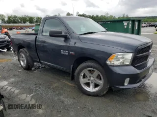 2014 Ram 1500 Express with VIN 3C6JR6AT1EG182095, listed as a Copart auction lot 53888745 with 105,798 mi miles and Salvage title. Bid and sale history available at DreamBid. Image 4.