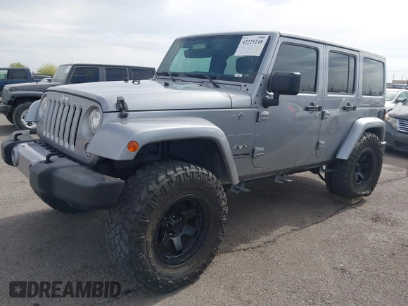 2018 Jeep Wrangler Unlimited Sahara with VIN 1C4BJWEG6JL817231, listed as a IAAI auction lot 42225248 with 68,015 mi miles and . Bid and sale history available at DreamBid. Image 18.
