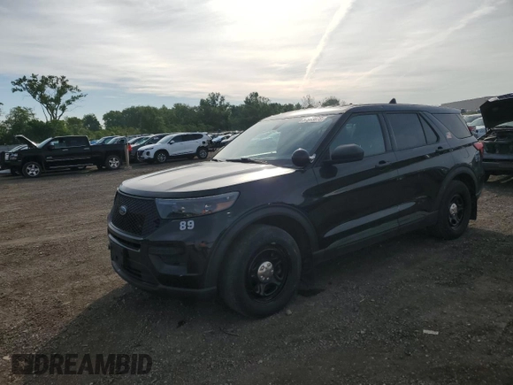 2021 Ford Police Interceptor Utility z VIN 1FM5K8AB9MGA18861, wystawiony jako Copart lot #57983875 z przebiegiem 45 170 mil mil oraz Szkoda całkowita • Salvage title. Historia ofert i sprzedaży dostępna na DreamBid. Obrazek 1.