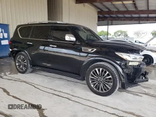 2021 Infiniti QX80 SENSORY with VIN JN8AZ2BF6M9716835, listed as a Copart auction lot 63874874 with 46,912 mi miles and Non Repairable. Bid and sale history available at carsss.com. Image 4.