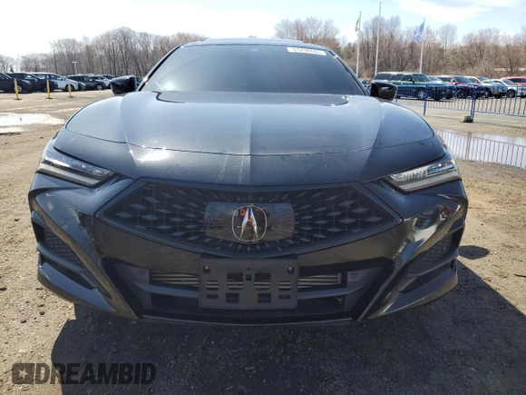 2022 Acura TLX w/A-Spec Package with VIN 19UUB6F55NA002749, listed as a Copart auction lot 51296665 with 33,345 mi miles and Salvage Title. Bid and sale history available at carsss.com. Image 5.
