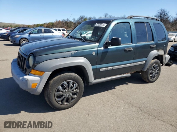 2005 Jeep Liberty Sport with VIN 1J4GL48K15W536179, listed as a Copart auction lot 53528515 with 132,464 mi miles and Salvage Title. Bid and sale history available at carsss.com. Image 1.