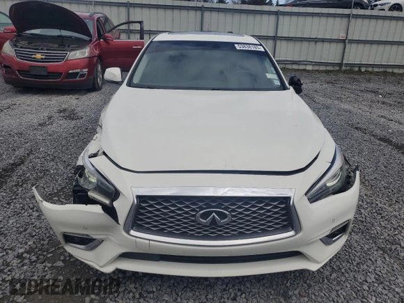2022 Infiniti Q50 Luxe with VIN JN1EV7BR7NM340678, listed as a Copart auction lot 53838185 with 36,834 mi miles and Salvage title. Bid and sale history available at DreamBid. Image 5.
