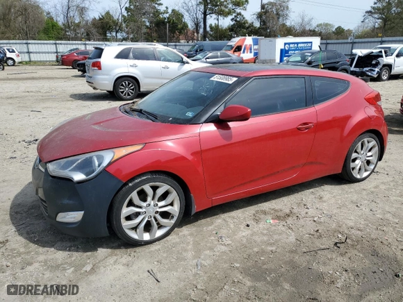 2013 Hyundai Veloster RE:MIX with VIN KMHTC6AD0DU134901, listed as a Copart auction lot 51508985 with 126,565 mi miles and Clean Title. Bid and sale history available at carsss.com. Image 1.