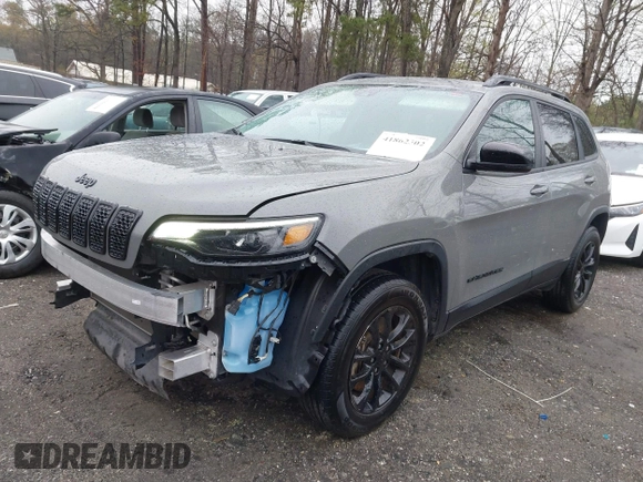 2023 Jeep Cherokee Altitude Lux with VIN 1C4PJMMB8PD114958, listed as a IAAI auction lot 41862302 with 64,341 mi miles. Bid and sale history available at carsss.com. Image 2.