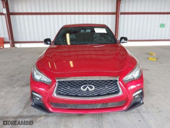 2018 Infiniti Q50 RED SPORT 400 with VIN JN1FV7AR6JM481502, listed as a IAAI auction lot 41622523 with 74,097 mi miles. Bid and sale history available at carsss.com. Image 12.