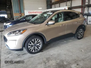 2020 Ford Escape Titanium with VIN 1FMCU9J90LUA71274, listed as a Copart auction lot 58548925 with 53,096 mi miles and Salvage title. Bid and sale history available at DreamBid. Image 1.