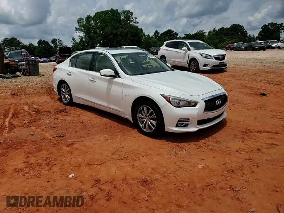 2015 Infiniti Q50 Premium with VIN JN1BV7AR1FM412660, listed as a Copart auction lot 61007025 with 111,021 mi miles and Salvage title. Bid and sale history available at DreamBid. Image 13.