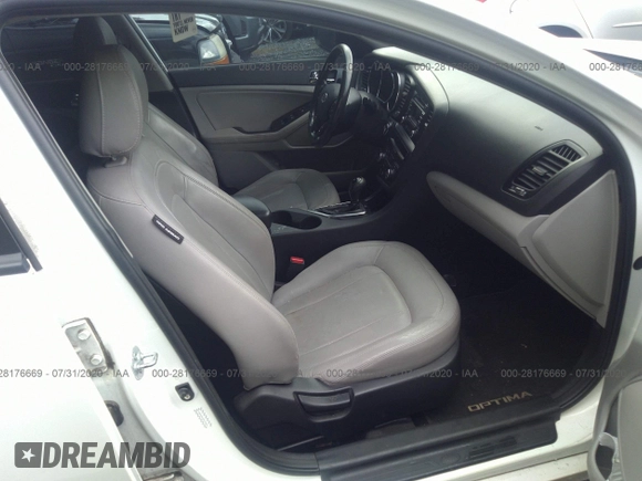 2011 Kia Optima EX with VIN KNAGN4A65B5143331, listed as a IAAI auction lot 28176669 with 162,919 mi miles and . Bid and sale history available at carsss.com. Image 5.
