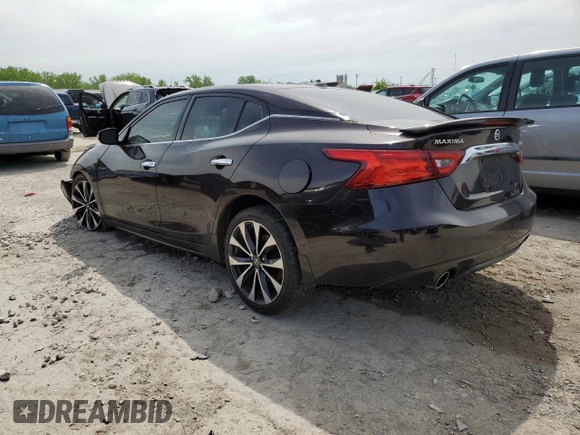 2016 Nissan Maxima SL with VIN 1N4AA6AP1GC393585, listed as a Copart auction lot 55049755 with 124,360 mi miles and Clean Title. Bid and sale history available at DreamBid. Image 2.