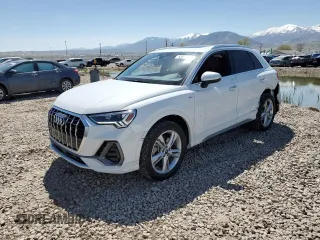 2023 Audi Q3 S line Premium Plus with VIN WA1EECF35P1052524, listed as a Copart auction lot 53036625 with 34,274 mi miles and Salvage title. Bid and sale history available at DreamBid. Image 1.