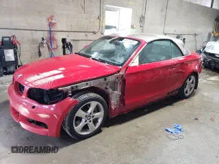 2008 BMW 1 Series 135i with VIN WBAUN93528VF55156, listed as a Copart auction lot 49121095 with Not Provided miles and Salvage Title. Bid and sale history available at carsss.com. Image 1.