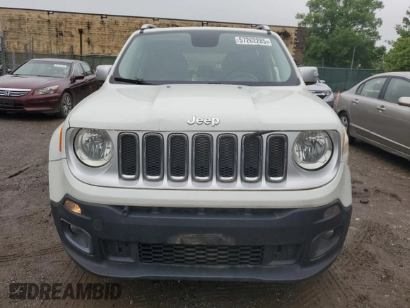 2016 Jeep Renegade Limited with VIN ZACCJBDT4GPC75207, listed as a Copart auction lot 57262285 with 119,336 mi miles and Clean title. Bid and sale history available at DreamBid. Image 5.