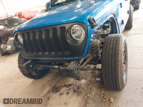 2021 Jeep Wrangler Unlimited Sport S with VIN 1C4HJXDG9MW797013, listed as a IAAI auction lot 41966754 with 53,583 mi miles. Bid and sale history available at carsss.com. Image 21.