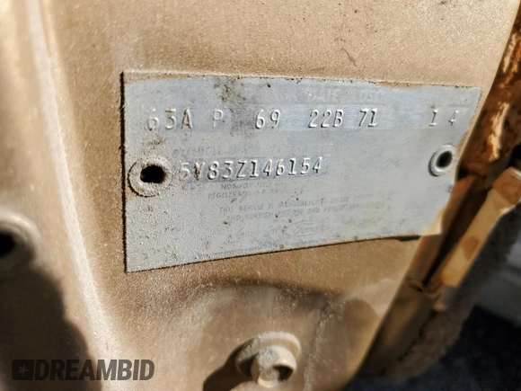 1965 Ford Thunderbird with VIN 5Y83Z146154, listed as a Copart auction lot 80731964 with 80,916 mi miles and Clean Title. Bid and sale history available at DreamBid. Image 12.