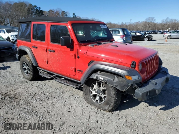 2023 Jeep Wrangler Sport S with VIN 1C4HJXDG2PW681026, listed as a Copart auction lot 46179805 with 13,133 mi miles and Salvage Title. Bid and sale history available at DreamBid. Image 4.