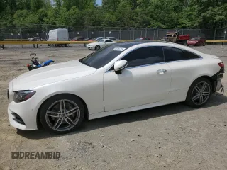 2018 Mercedes-Benz E 400 with VIN WDD1J6GB9JF022711, listed as a Copart auction lot 58706715 with 108,287 mi miles and Salvage title. Bid and sale history available at DreamBid. Image 1.