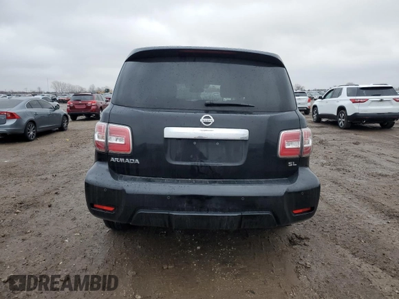 2020 Nissan Armada SL with VIN JN8AY2ND0L9108479, listed as a Copart auction lot 42314275 with 97,823 mi miles and Salvage Title. Bid and sale history available at carsss.com. Image 6.
