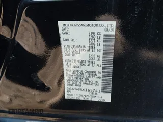 2020 Nissan Murano S with VIN 5N1AZ2AS8LN165741, listed as a IAAI auction lot 41207534 with 65,364 mi miles and . Bid and sale history available at DreamBid. Image 9.