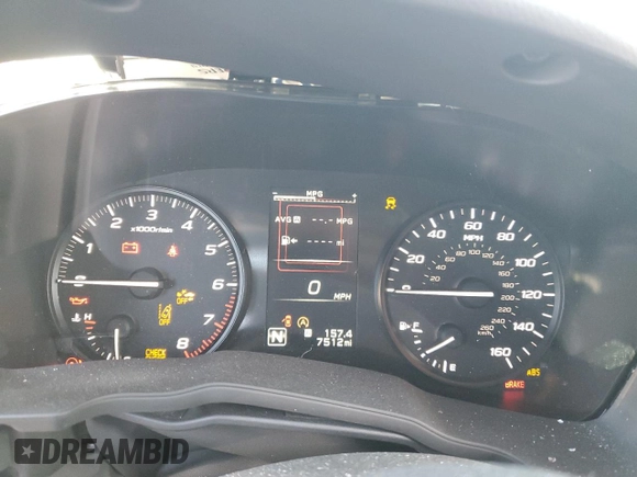 2024 Subaru Impreza with VIN JF1GUABC9R8308613, listed as a Copart auction lot 76485074 with 7,512 mi miles and Salvage Title. Bid and sale history available at carsss.com. Image 9.