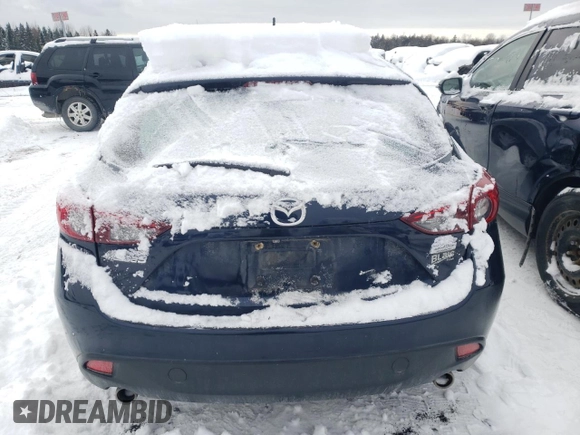 2014 Mazda 3 i Touring with VIN JM1BM1L72E1126437, listed as a Copart auction lot 85980494 with 105,853 mi miles and Salvage Title. Bid and sale history available at DreamBid. Image 6.