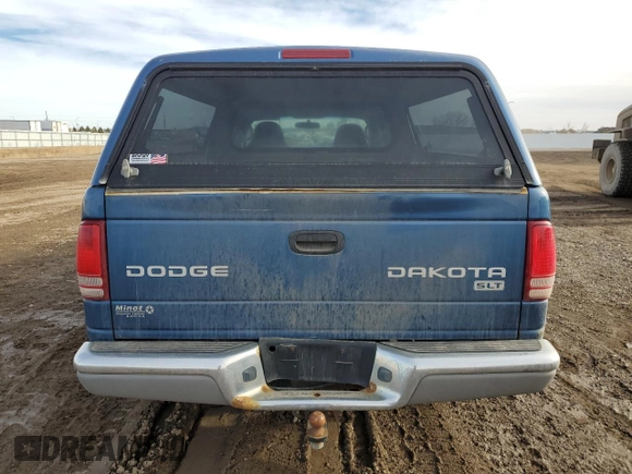 2004 Dodge Dakota SLT with VIN 1D7HG42N74S687010, listed as a Copart auction lot 46984265 with 249,297 mi miles and Salvage Title. Bid and sale history available at carsss.com. Image 6.