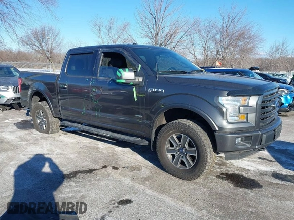 2015 Ford F-150 XLT with VIN 1FTEW1EP9FFC81723, listed as a IAAI auction lot 41258095 with 90,718 mi miles. Bid and sale history available at carsss.com. Image 1.