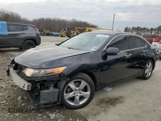 2012 Acura TSX Tech Pkg with VIN JH4CU2F60CC028035, listed as a Copart auction lot 46460665 with 151,163 mi miles and Salvage Title. Bid and sale history available at carsss.com. Image 1.