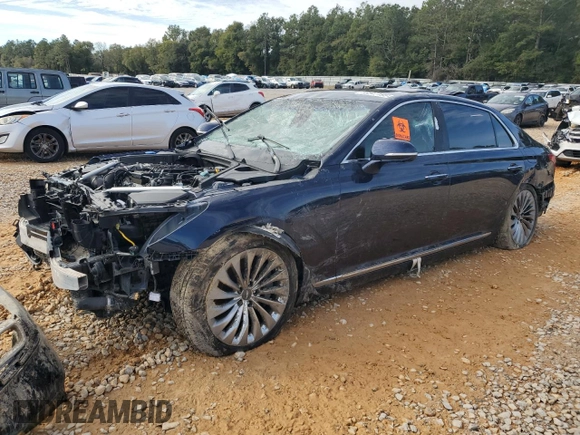 2019 Genesis G90 Premium with VIN KMTF34JA2KU056535, listed as a Copart auction lot 88347195 with Not Provided miles and Salvage Title. Bid and sale history available at DreamBid. Image 1.