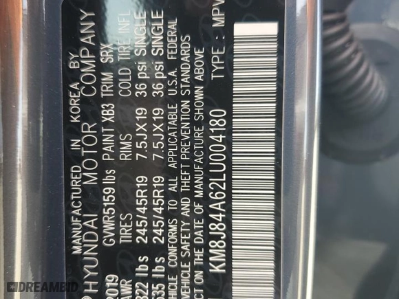 2020 Hyundai NEXO Limited with VIN KM8J84A62LU004180, listed as a Copart auction lot 75649044 with NaN miles and Salvage Title. Bid and sale history available at carsss.com. Image 13.