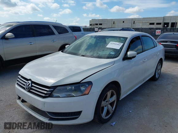 2013 Volkswagen Passat SE with VIN 1VWBH7A30DC134298, listed as a IAAI auction lot 42592442 with 248,768 mi miles and . Bid and sale history available at DreamBid. Image 2.