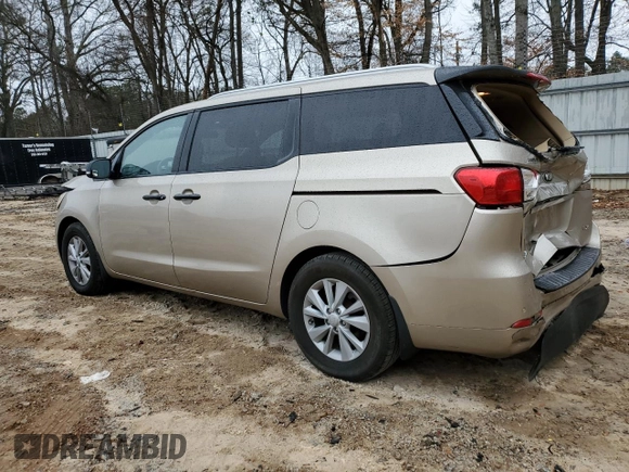 2015 Kia Sedona LX with VIN KNDMB5C16F6020174, listed as a Copart auction lot 45802495 with 103,570 mi miles and Salvage Title. Bid and sale history available at DreamBid. Image 2.