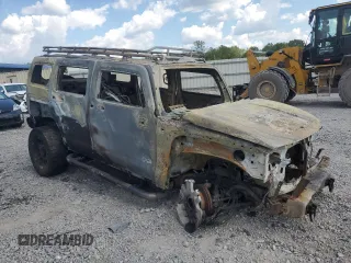 2008 Hummer H3 SUV with VIN 5GTEN13E488201605, listed as a Copart auction lot 72056444 with 0 mi miles and Non Repairable. Bid and sale history available at carsss.com. Image 4.