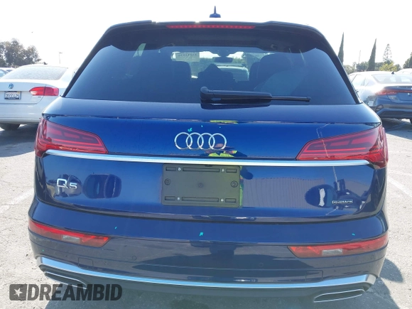 2022 Audi Q5 S line Premium Plus with VIN WA1EAAFY3N2118376, listed as a IAAI auction lot 42042234 with 25,509 mi miles and . Bid and sale history available at DreamBid. Image 16.