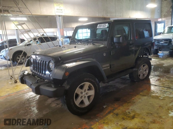 2017 Jeep Wrangler Willys Wheeler with VIN 1C4AJWAG3HL751703, listed as a Copart auction lot 88861635 with 14,114 mi miles and Salvage Title. Bid and sale history available at DreamBid. Image 1.
