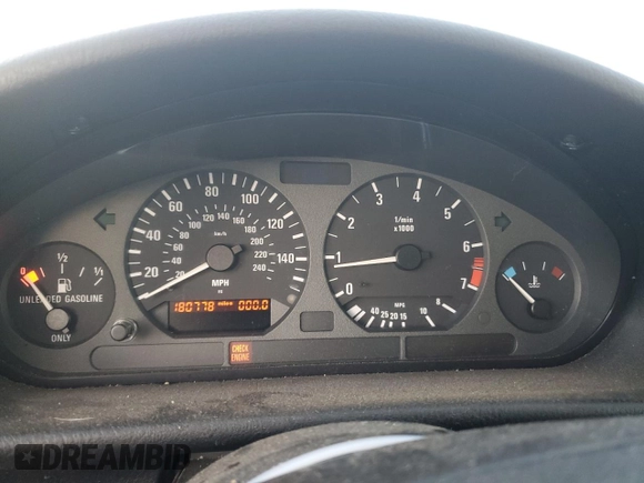 1998 BMW 3 Series 328iA with VIN WBACD4328WAV65103, listed as a Copart auction lot 48262725 with 180,778 mi miles and Salvage Title. Bid and sale history available at carsss.com. Image 9.