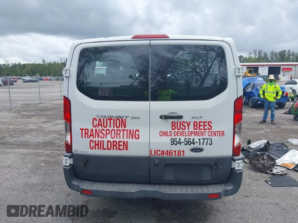 2018 Ford Transit Passenger XL with VIN 1FBZX2ZM0JKA10221, listed as a IAAI auction lot 41988879 with 54,340 mi miles and . Bid and sale history available at DreamBid. Image 16.