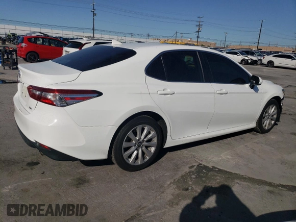 2020 Toyota Camry LE with VIN 4T1C11AK5LU944417, listed as a Copart auction lot 47455145 with 52,562 mi miles and Salvage Title. Bid and sale history available at DreamBid. Image 3.