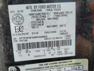 2010 Ford F-150 XL с VIN 1FTFW1EV2AFA43062, выставлен на аукционе Copart как лот 55393605 с пробегом 207 923 миль миль и Списание • Salvage title. История ставок и продаж доступна на DreamBid. Изображение 12.