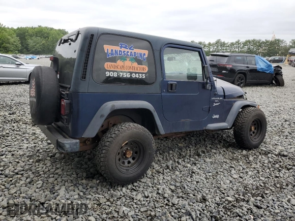 2001 Jeep Wrangler Sport with VIN 1J4FA49S01P363856, listed as a Copart auction lot 62494785 with 154,782 mi miles and Salvage title. Bid and sale history available at DreamBid. Image 3.