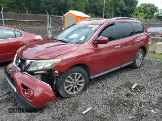 2015 Nissan Pathfinder S with VIN 5N1AR2MM1FC671098, listed as a Copart auction lot 64360135 with 140,060 mi miles and Salvage title. Bid and sale history available at DreamBid. Image 1.