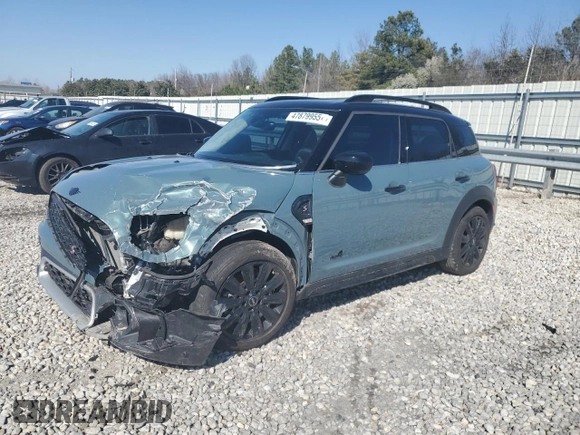 2024 MINI Countryman Cooper S with VIN WMZ83BR08R3S05750, listed as a Copart auction lot 47879955 with 20,456 mi miles and Salvage Title. Bid and sale history available at carsss.com. Image 1.